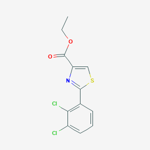 molecular formula C12H9Cl2NO2S B065235 2-(2,3-二氯苯基)-1,3-噻唑-4-羧酸乙酯 CAS No. 175276-86-5