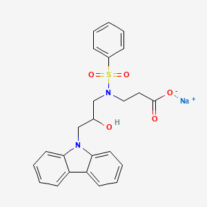sodium 3-{N-[3-(9H-carbazol-9-yl)-2-hydroxypropyl]benzenesulfonamido}propanoate