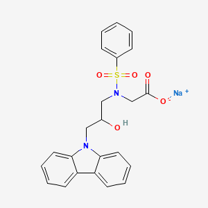 sodium 2-{N-[3-(9H-carbazol-9-yl)-2-hydroxypropyl]benzenesulfonamido}acetate
