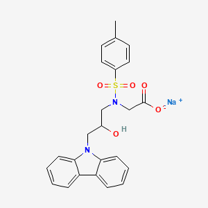 molecular formula C24H23N2NaO5S B6523607 sodium 2-{N-[3-(9H-carbazol-9-yl)-2-hydroxypropyl]4-methylbenzenesulfonamido}acetate CAS No. 1007032-19-0