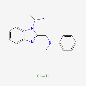 molecular formula C18H22ClN3 B6523615 N-methyl-N-{[1-(propan-2-yl)-1H-1,3-benzodiazol-2-yl]methyl}aniline hydrochloride CAS No. 1135301-68-6