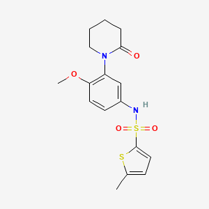 molecular formula C17H20N2O4S2 B6523627 N-[4-methoxy-3-(2-oxopiperidin-1-yl)phenyl]-5-methylthiophene-2-sulfonamide CAS No. 941945-38-6