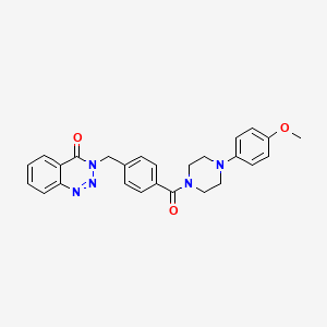 molecular formula C26H25N5O3 B6523662 3-({4-[4-(4-methoxyphenyl)piperazine-1-carbonyl]phenyl}methyl)-3,4-dihydro-1,2,3-benzotriazin-4-one CAS No. 440330-73-4