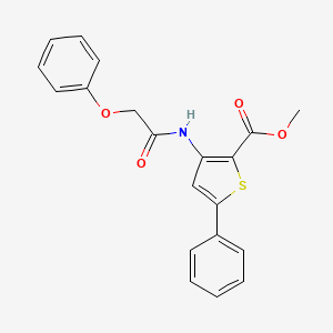 molecular formula C20H17NO4S B6523665 methyl 3-(2-phenoxyacetamido)-5-phenylthiophene-2-carboxylate CAS No. 477326-61-7