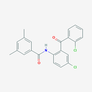 molecular formula C22H17Cl2NO2 B6523672 N-[4-chloro-2-(2-chlorobenzoyl)phenyl]-3,5-dimethylbenzamide CAS No. 397278-21-6