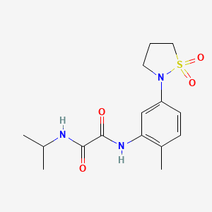 molecular formula C15H21N3O4S B6523742 N'-[5-(1,1-dioxo-1lambda6,2-thiazolidin-2-yl)-2-methylphenyl]-N-(propan-2-yl)ethanediamide CAS No. 1105228-70-3