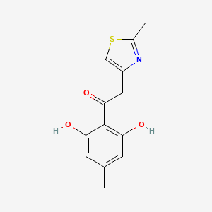 molecular formula C13H13NO3S B6523770 1-(2,6-dihydroxy-4-methylphenyl)-2-(2-methyl-1,3-thiazol-4-yl)ethan-1-one CAS No. 51625-83-3