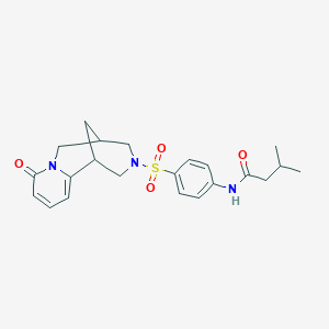 molecular formula C22H27N3O4S B6523787 3-methyl-N-[4-({6-oxo-7,11-diazatricyclo[7.3.1.0^{2,7}]trideca-2,4-dien-11-yl}sulfonyl)phenyl]butanamide CAS No. 681269-97-6