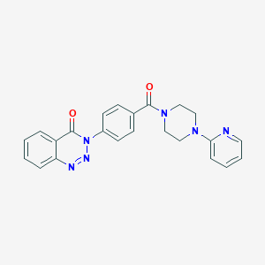 molecular formula C23H20N6O2 B6523792 3-{4-[4-(pyridin-2-yl)piperazine-1-carbonyl]phenyl}-3,4-dihydro-1,2,3-benzotriazin-4-one CAS No. 451469-45-7