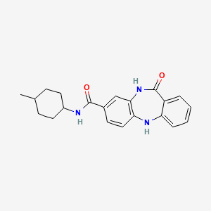 molecular formula C21H23N3O2 B6523826 N-(4-methylcyclohexyl)-10-oxo-2,9-diazatricyclo[9.4.0.0^{3,8}]pentadeca-1(11),3(8),4,6,12,14-hexaene-6-carboxamide CAS No. 440120-44-5