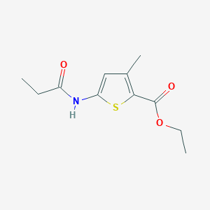 molecular formula C11H15NO3S B6523846 ethyl 3-methyl-5-propanamidothiophene-2-carboxylate CAS No. 477567-26-3