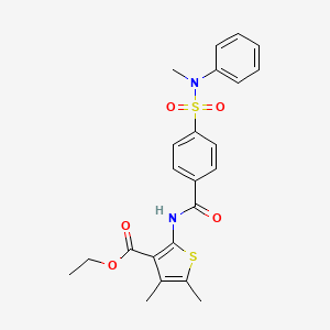 ethyl 4,5-dimethyl-2-{4-[methyl(phenyl)sulfamoyl]benzamido}thiophene-3-carboxylate