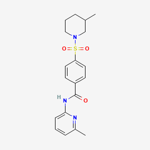 4-[(3-methylpiperidin-1-yl)sulfonyl]-N-(6-methylpyridin-2-yl)benzamide