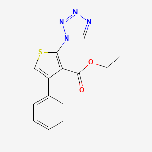 molecular formula C14H12N4O2S B6523896 ethyl 4-phenyl-2-(1H-1,2,3,4-tetrazol-1-yl)thiophene-3-carboxylate CAS No. 1008787-97-0