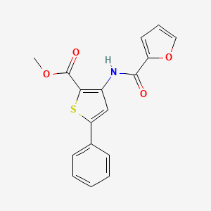 molecular formula C17H13NO4S B6523904 methyl 3-(furan-2-amido)-5-phenylthiophene-2-carboxylate CAS No. 477326-48-0