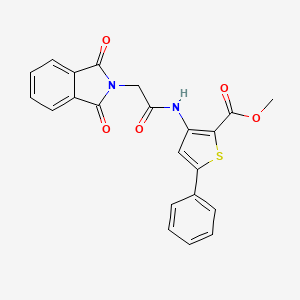 methyl 3-[2-(1,3-dioxo-2,3-dihydro-1H-isoindol-2-yl)acetamido]-5-phenylthiophene-2-carboxylate