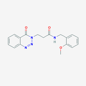 N-[(2-methoxyphenyl)methyl]-3-(4-oxo-3,4-dihydro-1,2,3-benzotriazin-3-yl)propanamide