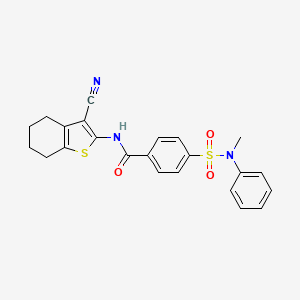 N-(3-cyano-4,5,6,7-tetrahydro-1-benzothiophen-2-yl)-4-[methyl(phenyl)sulfamoyl]benzamide