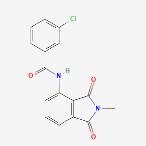 molecular formula C16H11ClN2O3 B6523960 3-chloro-N-(2-methyl-1,3-dioxo-2,3-dihydro-1H-isoindol-4-yl)benzamide CAS No. 683231-69-8