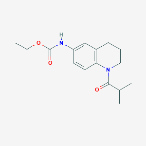 molecular formula C16H22N2O3 B6523977 ethyl N-[1-(2-methylpropanoyl)-1,2,3,4-tetrahydroquinolin-6-yl]carbamate CAS No. 941960-79-8