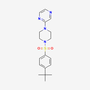 molecular formula C18H24N4O2S B6524007 2-[4-(4-tert-butylbenzenesulfonyl)piperazin-1-yl]pyrazine CAS No. 1049549-65-6