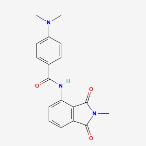molecular formula C18H17N3O3 B6524037 4-(dimethylamino)-N-(2-methyl-1,3-dioxo-2,3-dihydro-1H-isoindol-4-yl)benzamide CAS No. 683232-31-7
