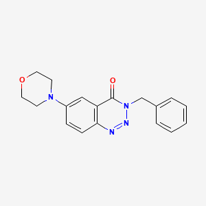molecular formula C18H18N4O2 B6524046 3-benzyl-6-(morpholin-4-yl)-3,4-dihydro-1,2,3-benzotriazin-4-one CAS No. 440332-61-6