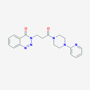 molecular formula C19H20N6O2 B6524061 3-{3-oxo-3-[4-(pyridin-2-yl)piperazin-1-yl]propyl}-3,4-dihydro-1,2,3-benzotriazin-4-one CAS No. 440331-82-8