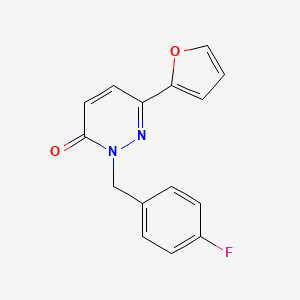 molecular formula C15H11FN2O2 B6524073 2-[(4-fluorophenyl)methyl]-6-(furan-2-yl)-2,3-dihydropyridazin-3-one CAS No. 899946-07-7