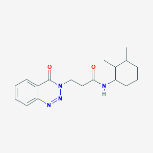 molecular formula C18H24N4O2 B6524089 N-(2,3-dimethylcyclohexyl)-3-(4-oxo-3,4-dihydro-1,2,3-benzotriazin-3-yl)propanamide CAS No. 1177126-57-6