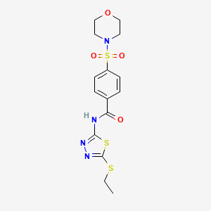 molecular formula C15H18N4O4S3 B6524093 N-[5-(ethylsulfanyl)-1,3,4-thiadiazol-2-yl]-4-(morpholine-4-sulfonyl)benzamide CAS No. 392239-66-6
