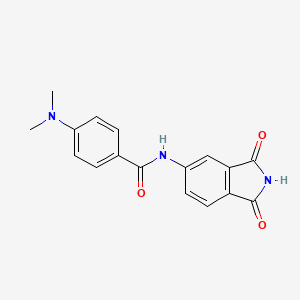 molecular formula C17H15N3O3 B6524132 4-(dimethylamino)-N-(1,3-dioxo-2,3-dihydro-1H-isoindol-5-yl)benzamide CAS No. 683235-56-5