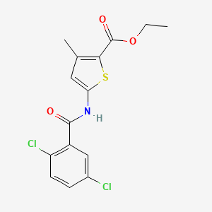 molecular formula C15H13Cl2NO3S B6524170 ethyl 5-(2,5-dichlorobenzamido)-3-methylthiophene-2-carboxylate CAS No. 477567-90-1