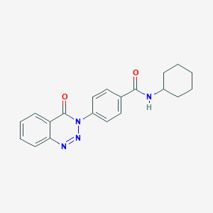 molecular formula C20H20N4O2 B6524177 N-cyclohexyl-4-(4-oxo-3,4-dihydro-1,2,3-benzotriazin-3-yl)benzamide CAS No. 440332-36-5