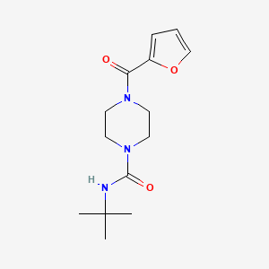 molecular formula C14H21N3O3 B6524183 N-tert-butyl-4-(furan-2-carbonyl)piperazine-1-carboxamide CAS No. 1024585-06-5