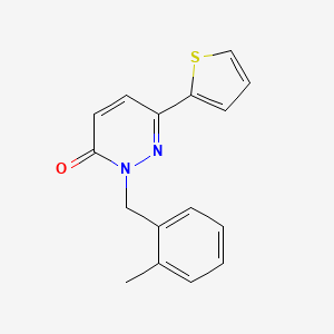 2-[(2-methylphenyl)methyl]-6-(thiophen-2-yl)-2,3-dihydropyridazin-3-one