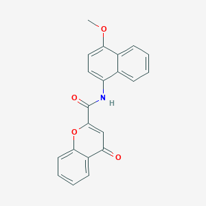 molecular formula C21H15NO4 B6524204 N-(4-methoxynaphthalen-1-yl)-4-oxo-4H-chromene-2-carboxamide CAS No. 477545-87-2