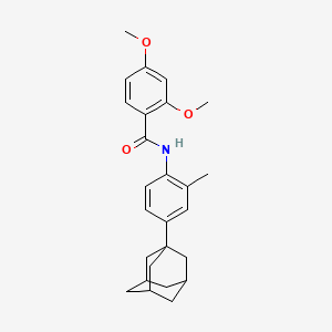molecular formula C26H31NO3 B6524205 N-[4-(adamantan-1-yl)-2-methylphenyl]-2,4-dimethoxybenzamide CAS No. 448228-66-8