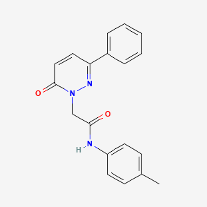 molecular formula C19H17N3O2 B6524207 N-(4-methylphenyl)-2-(6-oxo-3-phenyl-1,6-dihydropyridazin-1-yl)acetamide CAS No. 923100-42-9