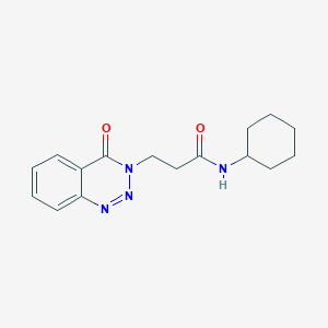 molecular formula C16H20N4O2 B6524215 N-cyclohexyl-3-(4-oxo-3,4-dihydro-1,2,3-benzotriazin-3-yl)propanamide CAS No. 440331-50-0