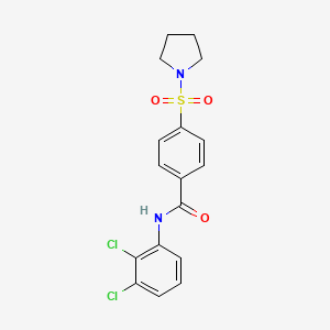 molecular formula C17H16Cl2N2O3S B6524229 N-(2,3-dichlorophenyl)-4-(pyrrolidine-1-sulfonyl)benzamide CAS No. 392251-68-2