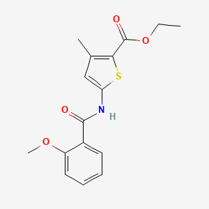 molecular formula C16H17NO4S B6524234 ethyl 5-(2-methoxybenzamido)-3-methylthiophene-2-carboxylate CAS No. 477567-49-0
