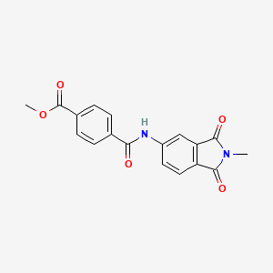 molecular formula C18H14N2O5 B6524241 methyl 4-[(2-methyl-1,3-dioxo-2,3-dihydro-1H-isoindol-5-yl)carbamoyl]benzoate CAS No. 477548-59-7