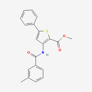 molecular formula C20H17NO3S B6524263 methyl 3-(3-methylbenzamido)-5-phenylthiophene-2-carboxylate CAS No. 477326-19-5