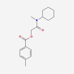 molecular formula C17H23NO3 B6524265 [cyclohexyl(methyl)carbamoyl]methyl 4-methylbenzoate CAS No. 475415-68-0