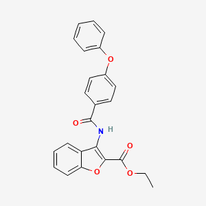 molecular formula C24H19NO5 B6524300 ethyl 3-(4-phenoxybenzamido)-1-benzofuran-2-carboxylate CAS No. 477500-27-9