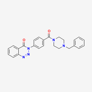 molecular formula C25H23N5O2 B6524308 3-[4-(4-benzylpiperazine-1-carbonyl)phenyl]-3,4-dihydro-1,2,3-benzotriazin-4-one CAS No. 440332-56-9