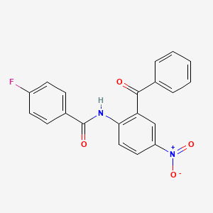 molecular formula C20H13FN2O4 B6524312 N-(2-benzoyl-4-nitrophenyl)-4-fluorobenzamide CAS No. 397277-33-7