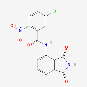 molecular formula C15H8ClN3O5 B6524320 5-chloro-N-(1,3-dioxo-2,3-dihydro-1H-isoindol-4-yl)-2-nitrobenzamide CAS No. 476282-94-7