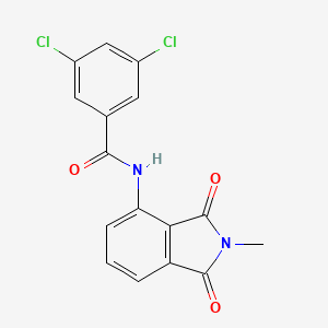 molecular formula C16H10Cl2N2O3 B6524344 3,5-dichloro-N-(2-methyl-1,3-dioxo-2,3-dihydro-1H-isoindol-4-yl)benzamide CAS No. 683231-85-8